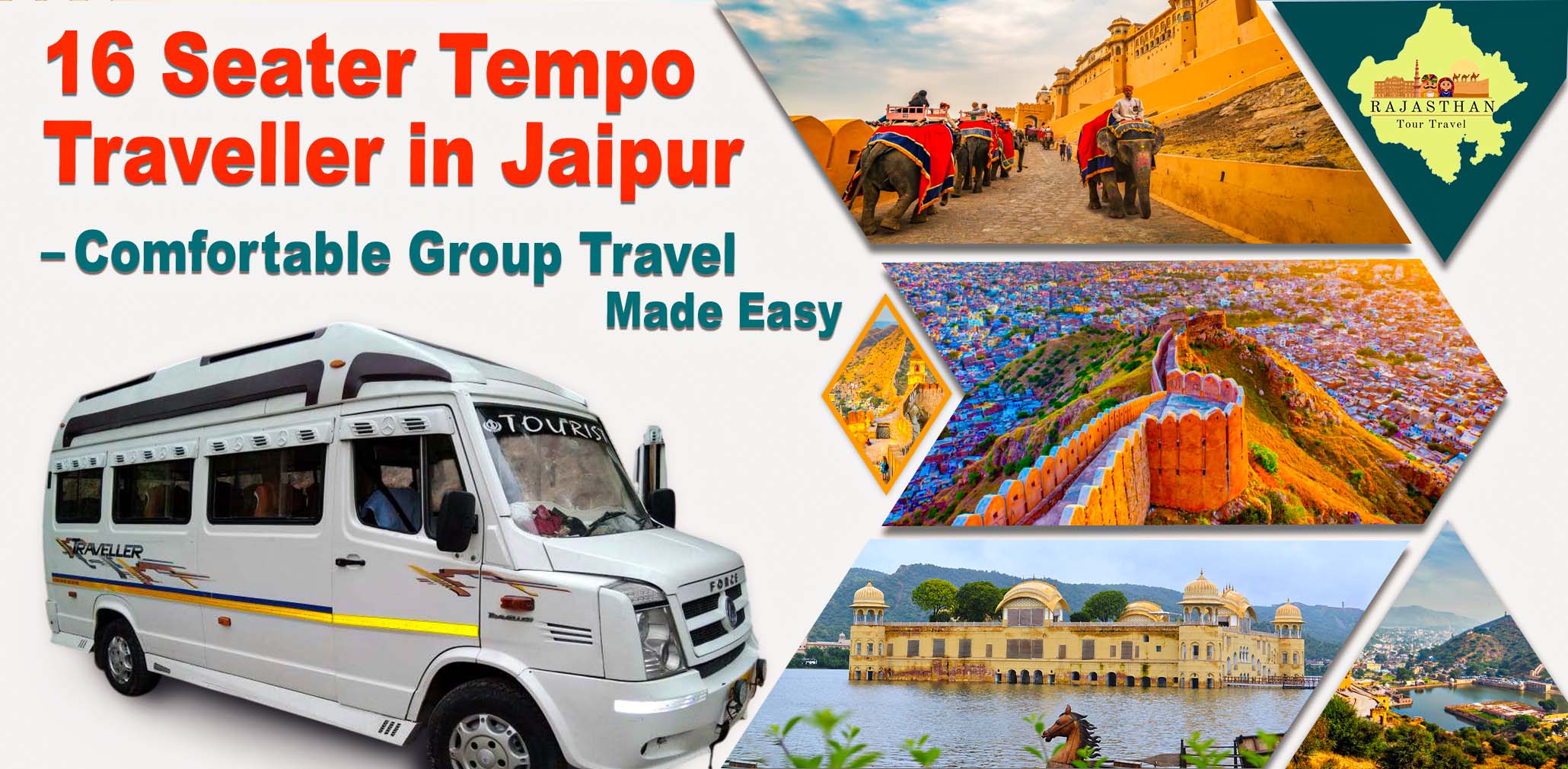 16 Seater Tempo Traveller in Jaipur