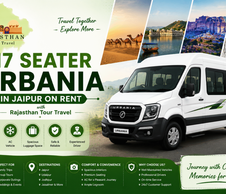 17 Seater Urbania in Jaipur on Rent with Rajasthan Tour Travel