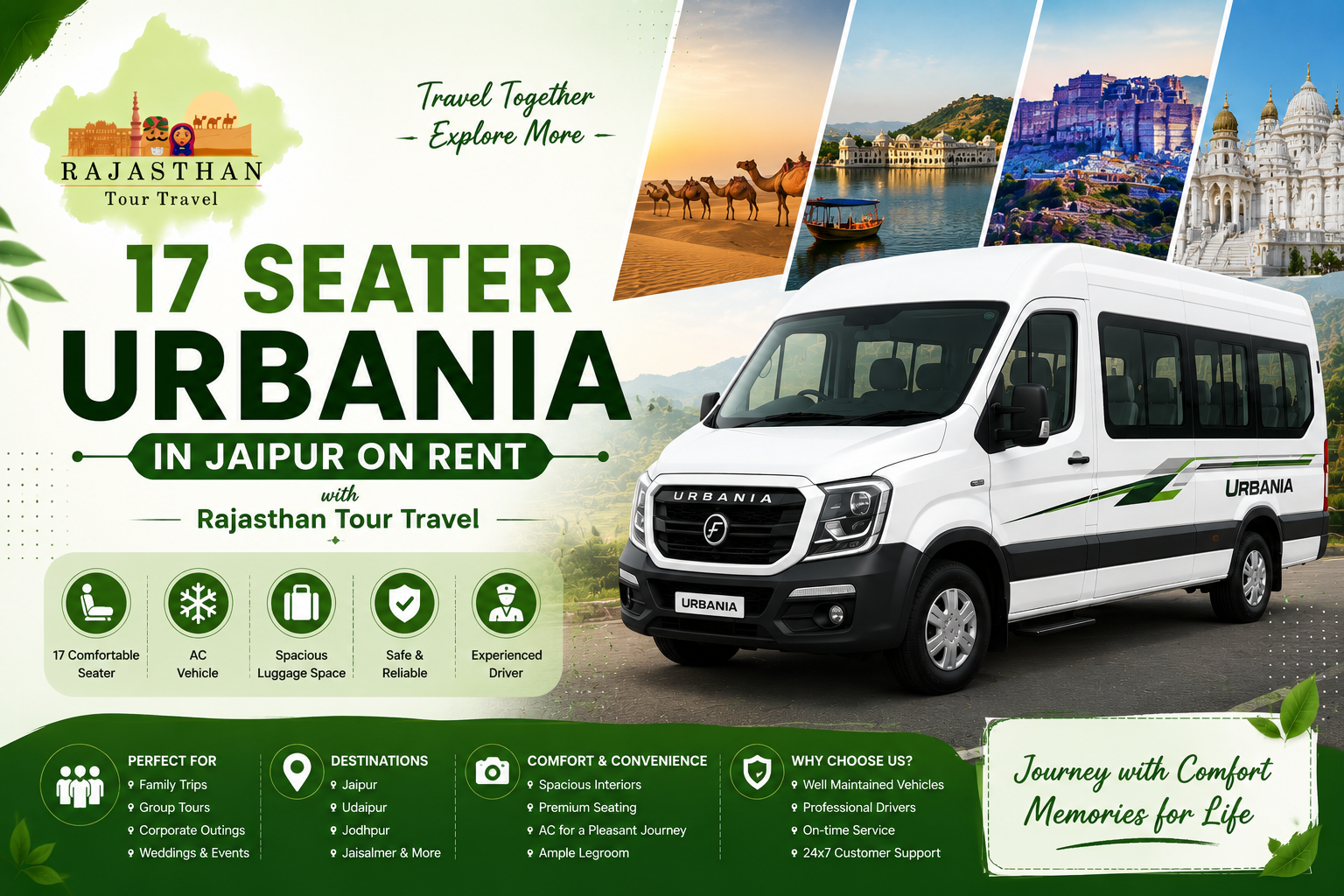 17 Seater Urbania in Jaipur