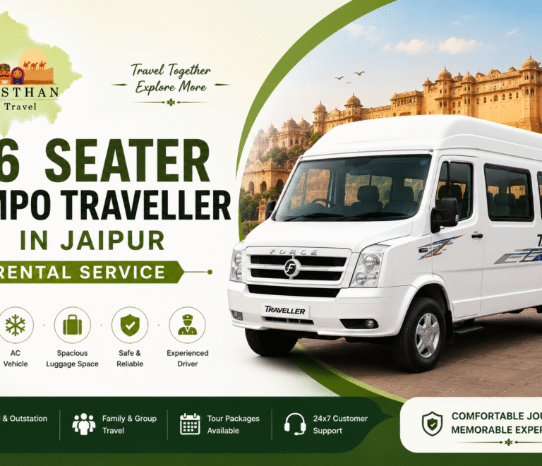 16 Seater Tempo Traveller in Jaipur Rental Service with Rajasthan Tour Travel