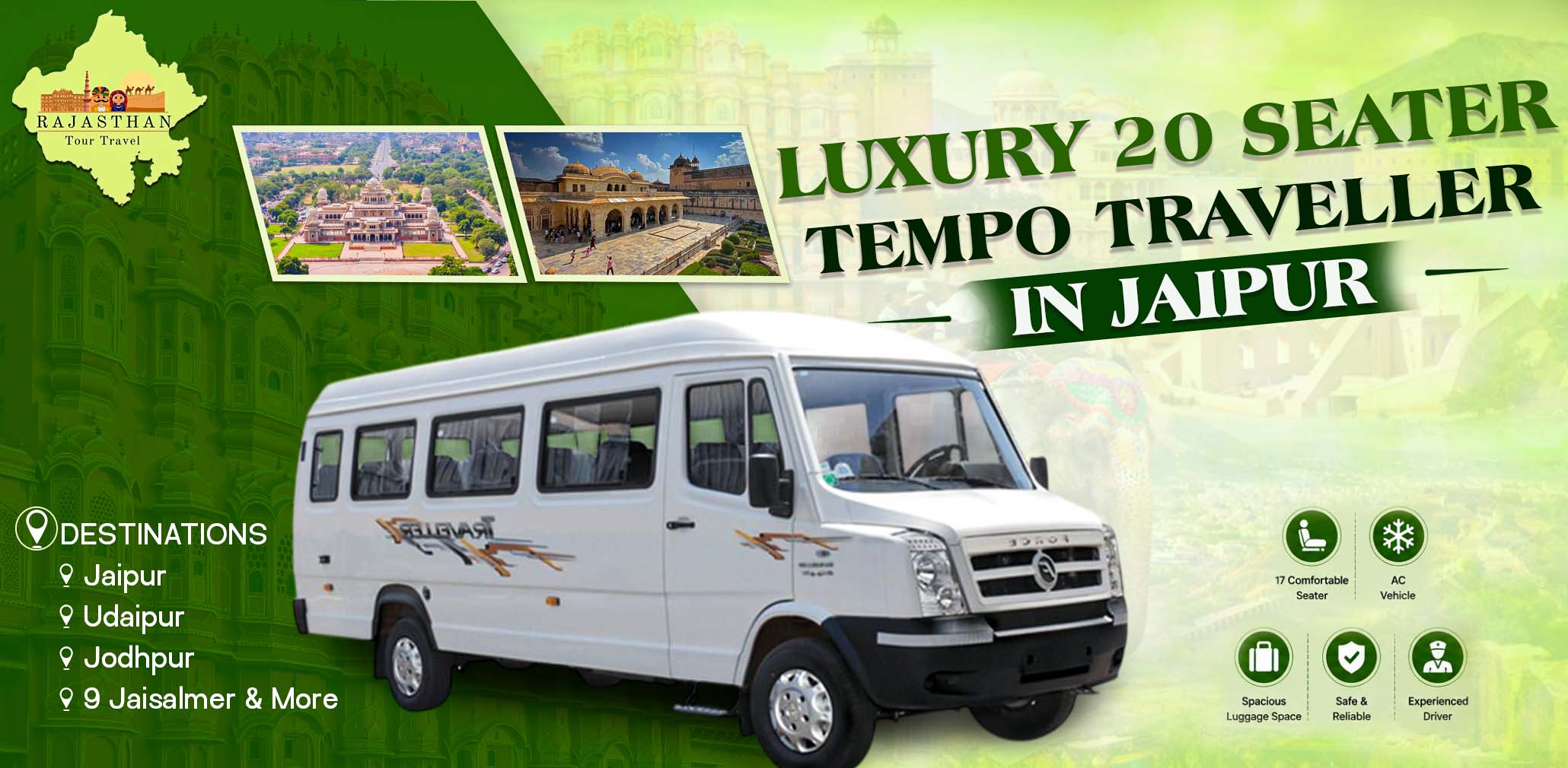 20 Seater Tempo Traveller in Jaipur