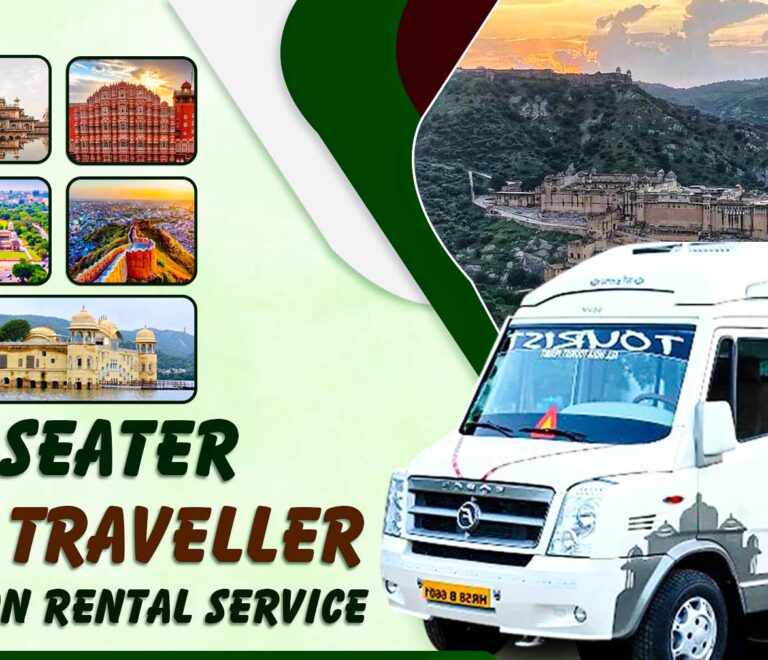 Hire 9 Seater Tempo Traveller in Jaipur on Rental Service with Rajasthan Tour Travel